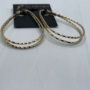 Gold Hoops G by Gennaro Earrings